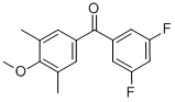 3,5-DIFLUORO-3',5'-DIMETHYL-4'-METHOXYBENZOPHENONE CAS#: 844885-20-7