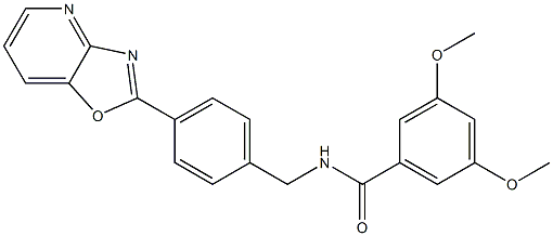 3,5-dimethoxy-N-(4-[1,3]oxazolo[4,5-b]pyridin-2-ylbenzyl)benzamide CAS#: 878415-92-0