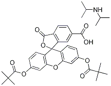 3',6'-Bis(2,2-diMethyl-1-oxopropoxy)-3-oxo-spiro[isobenzofuran-1(3H),9'-[9H]xanthene]-6-carboxylic Acid N-(1-Methylethyl)-2-propanaMine CAS#: 847569-43-1