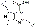 3,6-DICYCLOPROPYL-1-METHYL-1H-PYRAZOLO[3,4-B]PYRIDINE-4-CARBOXYLIC ACID CAS#: 886503-26-0