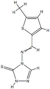 3H-1,2,4-Triazole-3-thione,2,4-dihydro-4-[[(5-methyl-2-thienyl)methylene]amino]-(9CI) CAS#: 828275-06-5