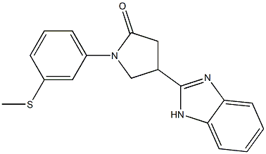 4-(1H-benzo[d]imidazol-2-yl)-1-(3-(methylthio)phenyl)pyrrolidin-2-one CAS#: 862828-72-6