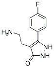 4-(2-AMINOETHYL)-5-(4-FLUOROPHENYL)-1,2-DIHYDRO-3H-PYRAZOL-3-ONE CAS#: 878208-78-7