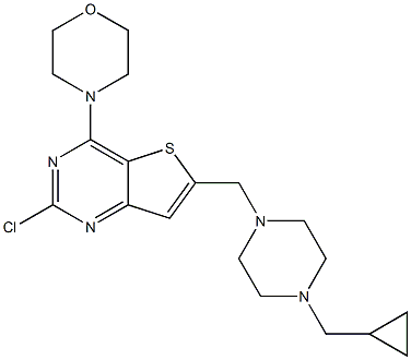 4-(2-chloro-6-((4-(cyclopropylmethyl)piperazin-1-yl)methyl)thieno[3,2-d]pyrimidin-4-yl)morpholine CAS#: 885699-88-7