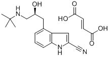 4-[3-[(1,1-Dimethylethyl)amino]-2-hydroxypropoxy]-1H-indole-2-carbonitrile  hemifumarate  salt CAS#: 874882-72-1