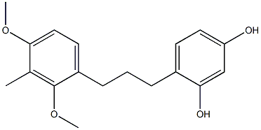 4-[3-(2,4-Dimethoxy-3-methylphenyl)propyl]-1,3-benzenediol CAS#: 869743-37-3