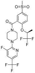 [4-(3-Fluoro-5-trifluoromethylpyridin-2-yl)piperazin-1-yl][5-Methylsulfonyl-2-[((S)-2,2,2-trifluoro-1-methylethyl)oxy]phenyl]methanone CAS#: 845614-11-1