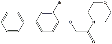 4-{[(3-bromo-4-biphenylyl)oxy]acetyl}morpholine CAS#: 882577-94-8