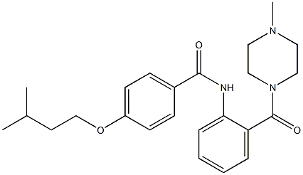 4-(3-methylbutoxy)-N-{2-[(4-methyl-1-piperazinyl)carbonyl]phenyl}benzamide CAS#: 880567-20-4