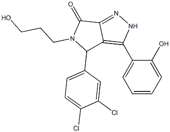 4-(3,4-dichlorophenyl)-3-(2-hydroxyphenyl)-5-(3-hydroxypropyl)-4,5-dihydropyrrolo[3,4-c]pyrazol-6(2H)-one CAS#: 880396-24-7