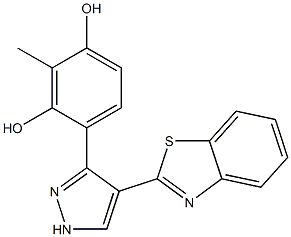 4-[4-(1,3-benzothiazol-2-yl)-1H-pyrazol-3-yl]-2-methylbenzene-1,3-diol CAS#: 879473-36-6