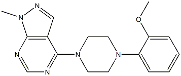 4-[4-(2-methoxyphenyl)piperazin-1-yl]-1-methyl-1H-pyrazolo[3,4-d]pyrimidine CAS#: 869072-43-5