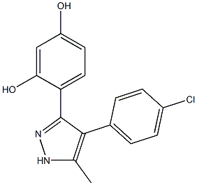 4-[4-(4-chlorophenyl)-5-methyl-1H-pyrazol-3-yl]benzene-1,3-diol CAS#: 879465-44-8