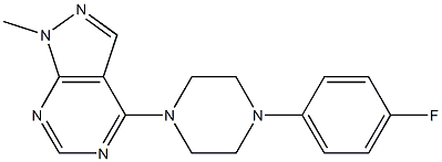 4-[4-(4-fluorophenyl)piperazin-1-yl]-1-methyl-1H-pyrazolo[3,4-d]pyrimidine CAS#: 869072-41-3