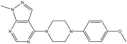 4-[4-(4-methoxyphenyl)piperazin-1-yl]-1-methyl-1H-pyrazolo[3,4-d]pyrimidine CAS#: 869072-42-4