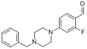 4-(4-BENZYL-1-PIPERAZINO)-2-FLUORO-BENZALDEHYDE CAS#: 883512-34-3