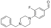 4-(4-BENZYL-1-PIPERAZINO)-3-FLUORO-BENZALDEHYDE CAS#: 883512-41-2