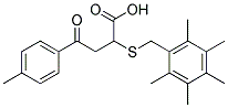 4-(4-METHYLPHENYL)-4-OXO-2-[(2,3,4,5,6-PENTAMETHYLBENZYL)SULFANYL]BUTANOIC ACID CAS#: 868255-47-4