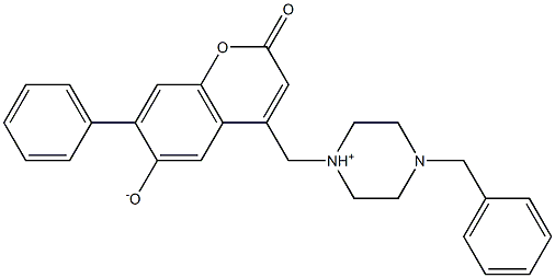 4-[(4-benzylpiperazin-1-ium-1-yl)methyl]-2-oxo-7-phenyl-2H-chromen-6-olate CAS#: 877794-36-0