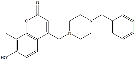 4-[(4-benzylpiperazin-1-yl)methyl]-7-hydroxy-8-methyl-2H-chromen-2-one CAS#: 847932-19-8