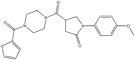 4-{[4-(furan-2-ylcarbonyl)piperazin-1-yl]carbonyl}-1-(4-methoxyphenyl)pyrrolidin-2-one CAS#: 878426-68-7