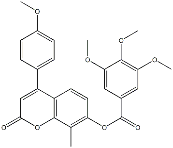 4-(4-methoxyphenyl)-8-methyl-2-oxo-2H-chromen-7-yl 3,4,5-trimethoxybenzoate CAS#: 858748-99-9