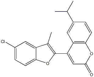 4-(5-chloro-3-methyl-1-benzofuran-2-yl)-6-(propan-2-yl)-2H-chromen-2-one CAS#: 847375-85-3