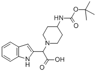 (4-BOC-AMINO-PIPERIDIN-1-YL)-(1H-INDOL-2-YL)-ACETIC ACID CAS#: 885275-43-4