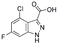 4-CHLORO-6-FLUORO-3-(1H)INDAZOLE CARBOXYLIC ACID CAS#: 885520-75-2