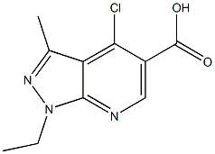 4-Chloro-1-ethyl-3-methyl-1H-pyrazolo-[3,4-b]pyridine-5-carboxylic acid CAS#: 851520-85-9