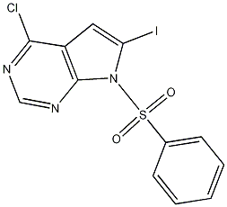 4-Chloro-6-iodo-7-phenylsulfonyl-7H-pyrrolo[2,3-d]pyrimidine CAS#: 876343-09-8
