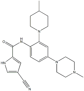 4-Cyano-N-[4-(4-methyl-1-piperazinyl)-2-(4-methyl-1-piperidinyl)phenyl]-1H-pyrrole-2-carboxamide CAS#: 885704-21-2