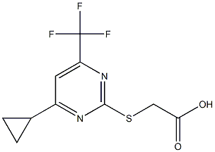 ([4-Cyclopropyl-6-(trifluoromethyl)pyrimidin-2-yl]thio)acetic acid CAS#: 861434-52-8