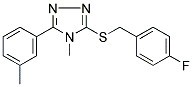 4-FLUOROBENZYL 4-METHYL-5-(3-METHYLPHENYL)-4H-1,2,4-TRIAZOL-3-YL SULFIDE CAS#: 882749-54-4