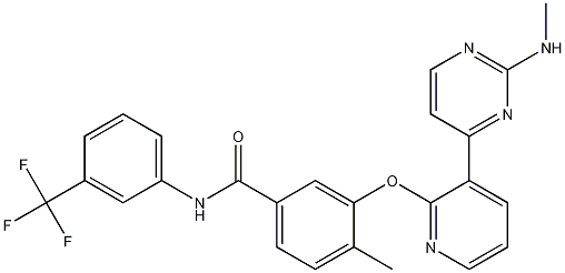4-Methyl-3-[[3-[2-(methylamino)-4-pyrimidinyl]-2-pyridinyl]oxy]-N-[3-(trifluoromethyl)phenyl]benzamide CAS#: 870223-96-4