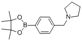 4-(PYRROLIDIN-1-YLMETHYL)BENZENEBORONIC ACID, PINACOL ESTER 97%1-[4-(4,4,5,5-TETRAMETHYL-1,3,2-DIOXABOROLAN-2-YL)BENZYL]PYRROLIDINE CAS#: 884507-39-5