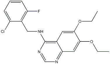 4-Quinazolinamine, N-[(2-chloro-6-fluorophenyl)methyl]-6,7-diethoxy- CAS#: 863216-28-8