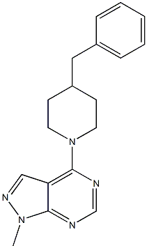 4-benzyl-1-{1-methyl-1H-pyrazolo[3,4-d]pyrimidin-4-yl}piperidine CAS#: 861211-59-8