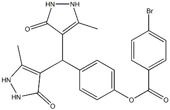 4-[bis(5-hydroxy-3-methyl-1H-pyrazol-4-yl)methyl]phenyl 4-bromobenzoate CAS#: 879468-67-4