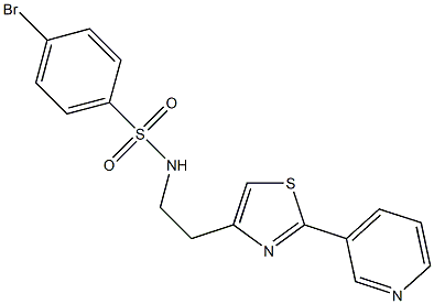 4-bromo-N-(2-(2-(pyridin-3-yl)thiazol-4-yl)ethyl)benzenesulfonamide CAS#: 863511-92-6