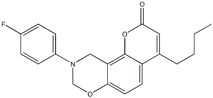 4-butyl-9-(4-fluorophenyl)-8,10-dihydropyrano[2,3-f][1,3]benzoxazin-2-one CAS#: 844649-15-6