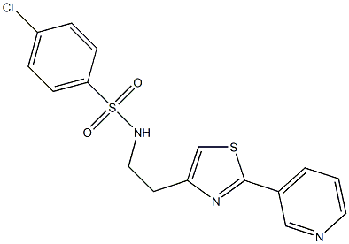 4-chloro-N-(2-(2-(pyridin-3-yl)thiazol-4-yl)ethyl)benzenesulfonamide CAS#: 863511-93-7