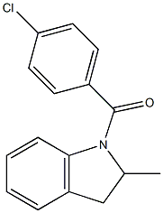 (4-chlorophenyl)(2-methyl-2,3-dihydro-1H-indol-1-yl)methanone CAS#: 879581-19-8