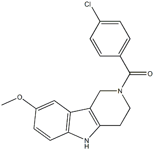 (4-chlorophenyl)(8-methoxy-1,3,4,5-tetrahydro-2H-pyrido[4,3-b]indol-2-yl)methanone CAS#: 864762-58-3