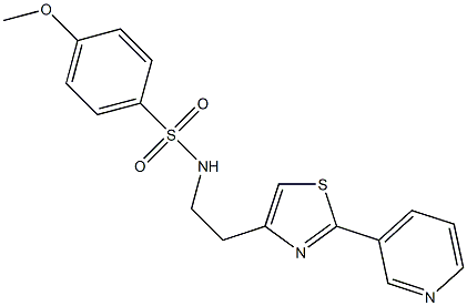 4-methoxy-N-(2-(2-(pyridin-3-yl)thiazol-4-yl)ethyl)benzenesulfonamide CAS#: 863511-97-1
