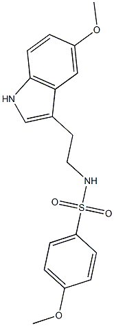 4-methoxy-N-[2-(5-methoxy-1H-indol-3-yl)ethyl]benzenesulfonamide CAS#: 847851-47-2