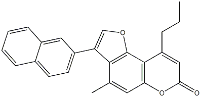 4-methyl-3-naphthalen-2-yl-9-propylfuro[2,3-f]chromen-7-one CAS#: 858746-60-8