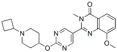 4(3H)-Quinazolinone,  2-[2-[(1-cyclobutyl-4-piperidinyl)oxy]-5-pyrimidinyl]-8-methoxy-3-methyl- CAS#: 870996-94-4