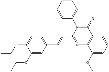 4(3H)-Quinazolinone, 2-(3,4-diethoxystyryl)-8-methoxy-3-phenyl- (6CI) CAS#: 857204-86-5