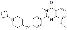 4(3H)-Quinazolinone,  2-[4-[(1-cyclobutyl-4-piperidinyl)oxy]phenyl]-8-methoxy-3-methyl- CAS#: 870997-42-5
